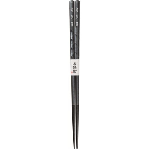 燕粋 ensui ステンレス葉しおき&若狭塗箸 箸:全長230mm ステンレス 木製 日本製 〔プレゼント 贈り物 ギフト〕 (代引不可)