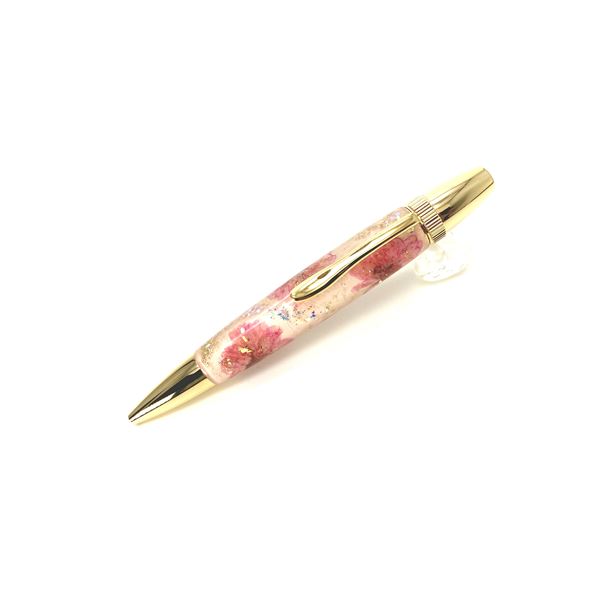 花柄 ボールペン/文房具 【八重桜 桃色】 パーカータイプ 芯:0.7mm 日本製 文具 オフィス用品 『Frower Pen』 (代引不可)