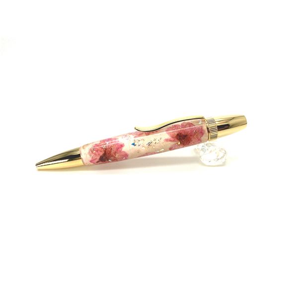 花柄 ボールペン/文房具 【八重桜 桃色】 パーカータイプ 芯:0.7mm 日本製 文具 オフィス用品 『Frower Pen』 (代引不可)