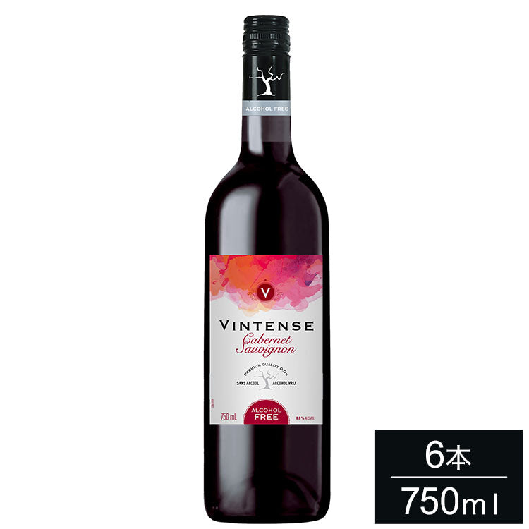【6本セット】ヴィンテンス カベルネ・ソーヴィニヨン 750ml VINTENSE ノンアルコール ワイン ベルギー 赤ワイン カベルネソーヴィニヨン 輸入ワイン 海外ワイン まとめ買い まとめ売り