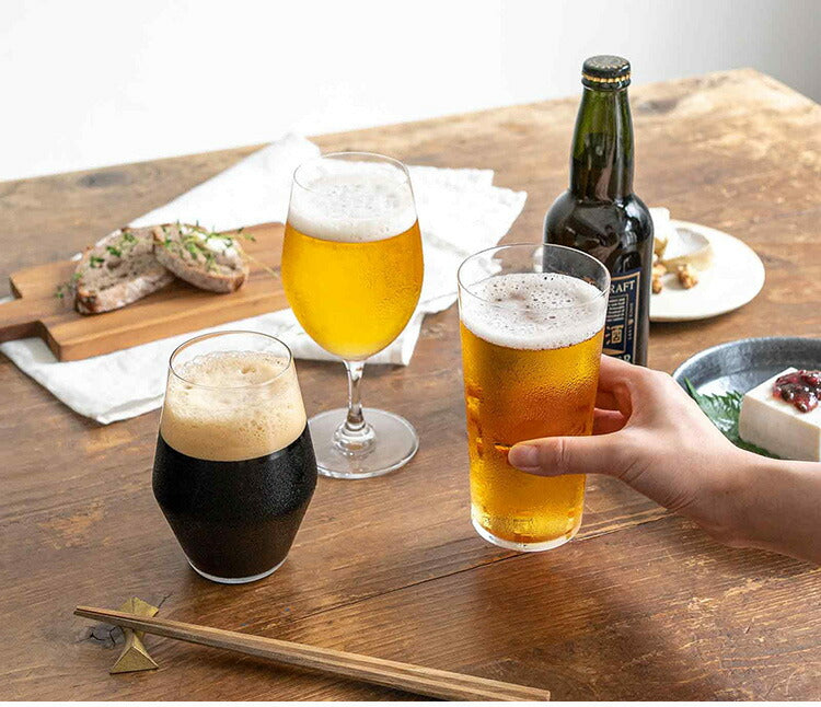 東洋佐々木ガラス 薄づくりビヤーグラスセット 3個 【ギフトラッピング・専用木箱入】 食洗機対応 ビアグラス ビールグラス ビール クラフトビール 飲み比べセット プレゼント ギフト おしゃれ