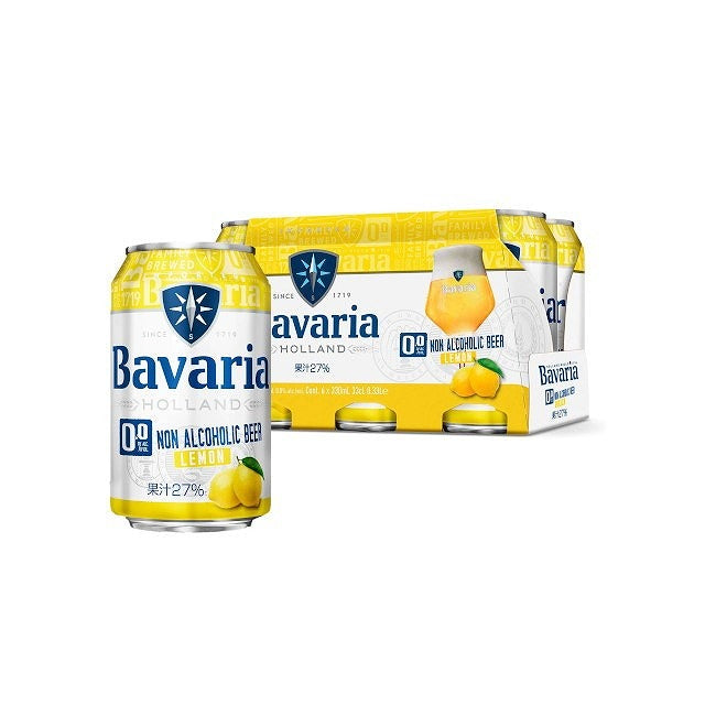 【単品4個セット】 Bavaria 0.0% Lemon 330mlx6本x4 まとめ買い まとめ売り お徳用 大容量 セット販売(代引不可)