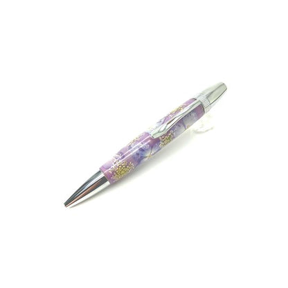 花柄 ボールペン/文房具 【紫陽花 紫】 パーカータイプ 芯：0.7mm 日本製 文具 オフィス用品 『Frower Pen』 (代引不可)