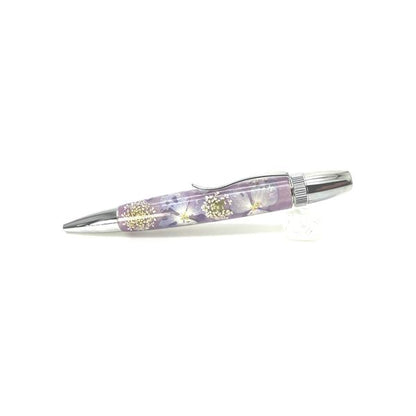 花柄 ボールペン/文房具 【紫陽花 紫】 パーカータイプ 芯：0.7mm 日本製 文具 オフィス用品 『Frower Pen』 (代引不可)