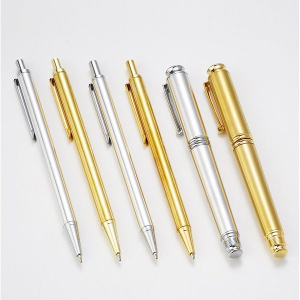 金属 万年筆/文房具 【アルミ シルバーカラー】 日本製 中太字 文具 オフィス用品 ステーショナリー『Metal Pen』 (代引不可)