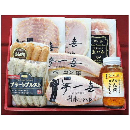 大阪 「夢一喜」 熟成ハム・ウインナー詰合せ 食品 ギフト プレゼント 贈答 熨斗 のし 贈り物 記念日 お祝い 冠婚葬祭 内祝 御祝 無地 出産内祝 結婚内祝 御見舞 快気祝 御仏前 志 お供(代引不可)