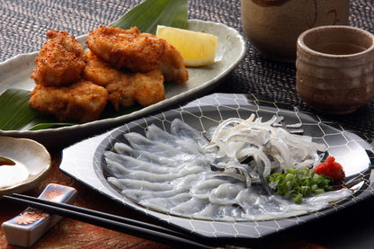 大分豊後とらふぐ刺身と玄界灘しろさばふぐ唐揚げ 食品 ギフト プレゼント 贈答 熨斗 のし 贈り物 記念日 お祝い 冠婚葬祭 内祝 御祝 無地 出産内祝 結婚内祝 御見舞 快気祝 御仏前 志 お供(代引不可)