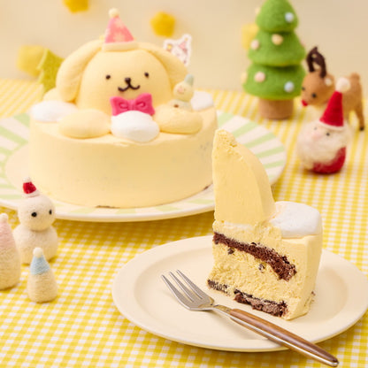 【数量限定】 ポムポムプリン カスタードクリームケーキ プリン風味 カスタードクリーム プリン ホールケーキ カラメル 4号 サンリオ 誕生日 ケーキ お祝い スイーツ (代引不可)