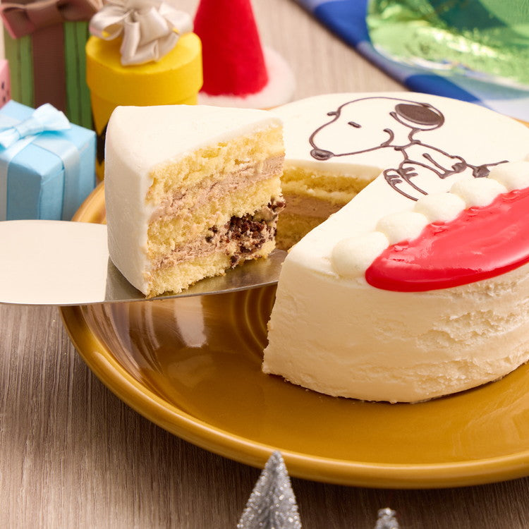 スヌーピー ホワイトクリスマスパーティー ピーナッツ PEANUTS キャラクター ホールケーキ 4号 パーティー クリーム クリスマスケーキ クリスマス ケーキ 冷凍 予約 2024 予約販売 先行販売(代引不可)