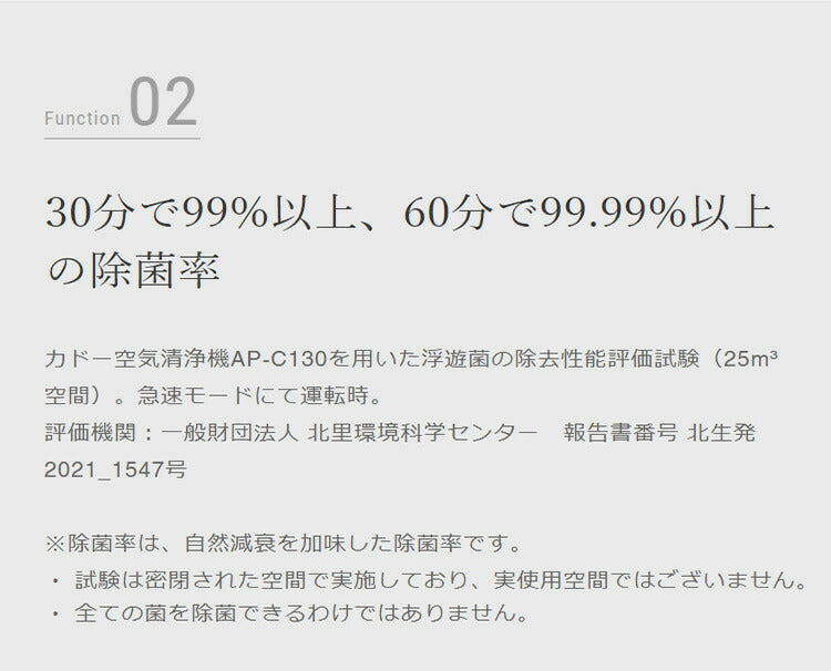 cado 空気清浄機 17畳 LEAF 130 花粉 脱臭 除菌 消臭 ウイルス 静音 PM2.5 フィルター シンプル おしゃれ ペット 機能 性能 タバコ デザイン 操作 オゾン AP-C130(代引不可)