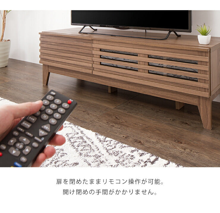 テレビ台 ライン 120幅 幅120cm テレビボード 格子 シンプル ローボード 組み立て 組立 AVボード AVラック TVボード 木製 TV台(代引不可)