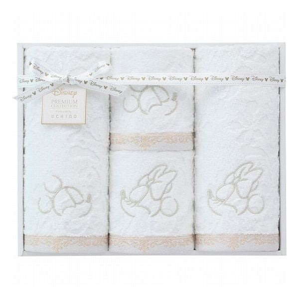 ディズニーキャラクター ディズニー プレミアム フェイス・ゲストタオルセット ホワイト プレミアムコレクション タオル製品(代引不可)