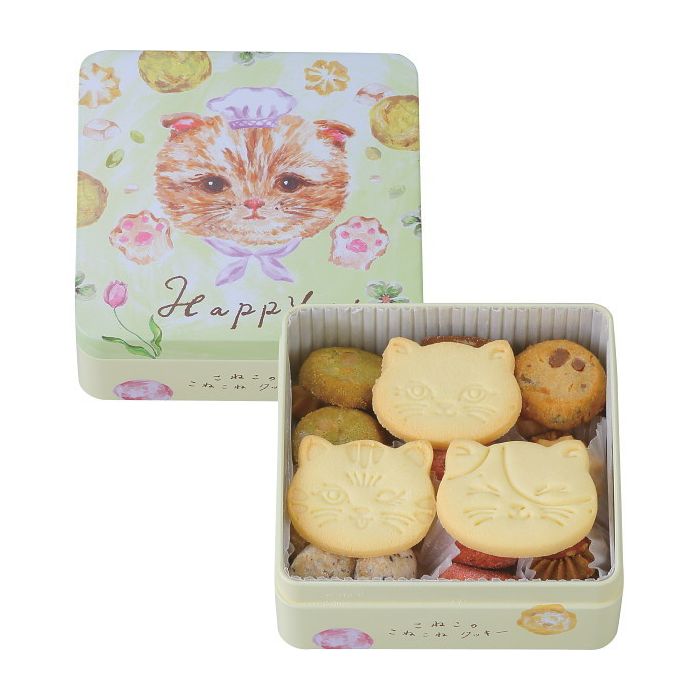 こねこのこねこねクッキー缶 クッキー グルメギフト贈り物プレゼント記念贈答取り寄せグルメ(代引不可)
