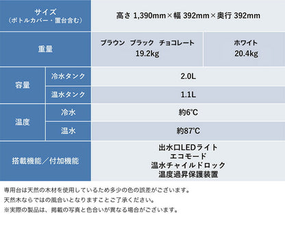 amadana×CLYTIA ウォーターサーバー 本体 ＋水24L アマダナ グランデサーバー スタンド クリティア お水24L（12L×2本）のおまけ付き！ プレミアムウォーター おしゃれ かわいい インテリア(代引不可)