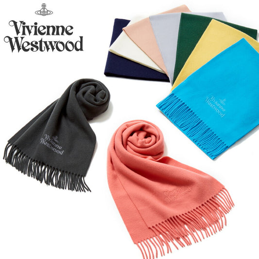 Vivienne Westwood 2023年モデル マフラー ラッピング無料 81030007-W00Q7 レディース メンズ ヴィヴィアンウエストウッド ウール100% ギフト プレゼント